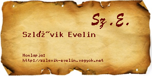 Szlávik Evelin névjegykártya