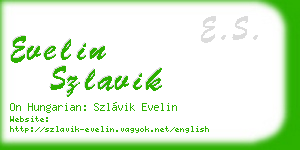 evelin szlavik business card