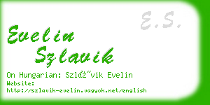 evelin szlavik business card